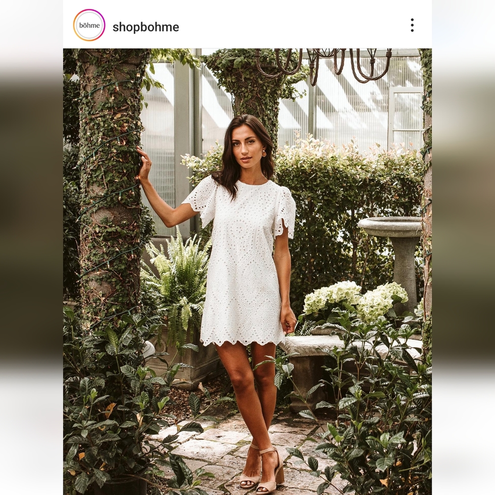 White eyelet dress